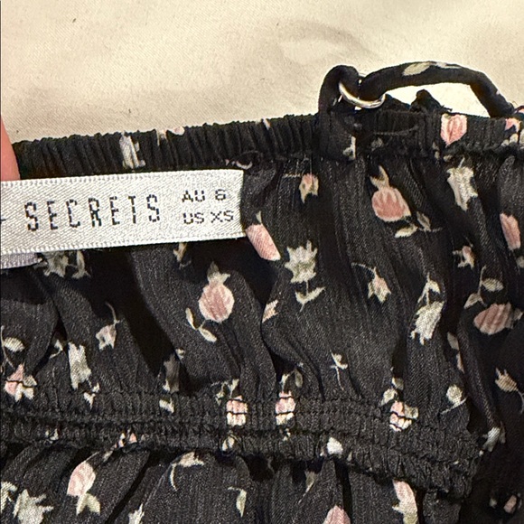 Floral Black Mini Dress - Picture 9 of 10